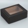 Box a gift team with a window, packaging, “black” 27x10x21 cm