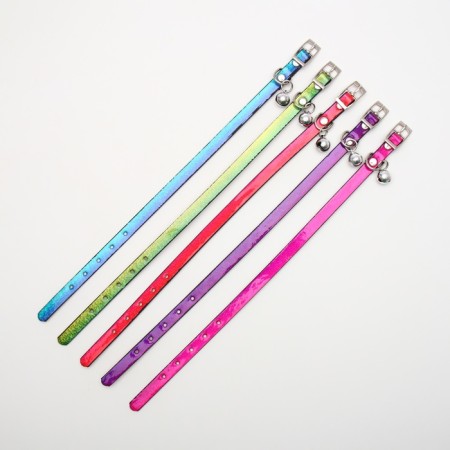 Rainbow varnish collar, 30 x 1 cm, red-6