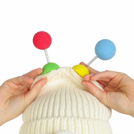 Carnival hat "Eye-player" with horns pr 56-58, white color-4