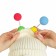 Carnival hat "Eye-player" with horns pr 56-58, white color