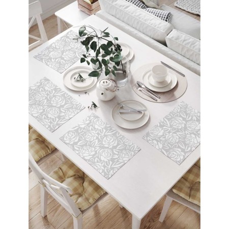 A set of napkins for setting the table "Roses blooms", rectangular, size 32x46 cm, 4 pcs