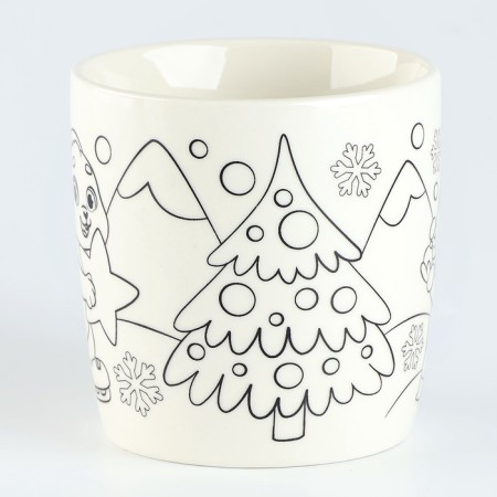 New Year's set for creativity. Mug for coloring "New Year! Bunny "with a soft toy, 300 ml-3