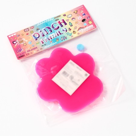 Squash anti -stress - a toy "Cat's foot", with sparkles, mix-10