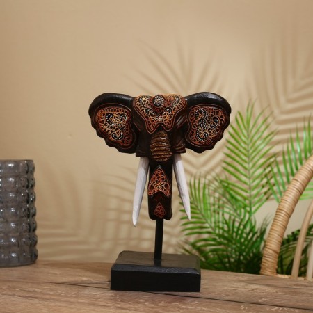Souvenir "Elephant Head" on a stand, Albezia 35 cm-1
