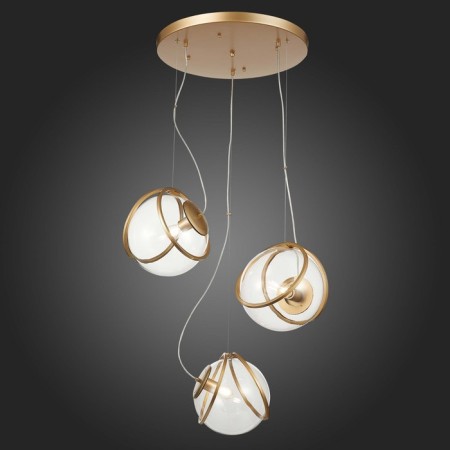 Suspension lamp ST LUCE. SL1181.313.03. Acerra. 3x40 watts, e27, 25x25 cm, brass color-2