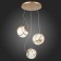 Suspension lamp ST LUCE. SL1181.313.03. Acerra. 3x40 watts, e27, 25x25 cm, brass color