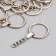 The base for the key fob Ring metal with flat mounting silver 3x6 cm