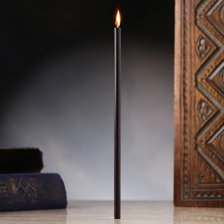 Candle wax "rebirth and new beginning", 16x0.6 cm, 45 minutes, black