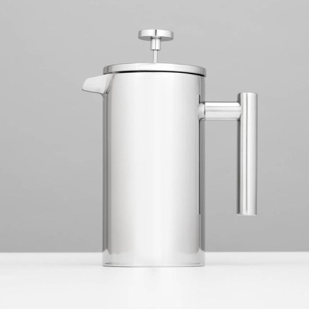 French press made of stainless steel "MOKO", 1 l, chrome color