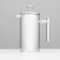 French press made of stainless steel "MOKO", 1 l, chrome color