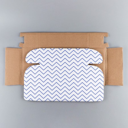 Box Gift team, packaging, "zigzag", white, 27 x 21 x 9 cm-5