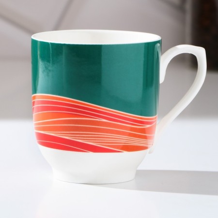 Ceramic mug "Link", 260 ml, white color-2