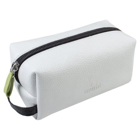 Cosmetic bag with lightning, white color