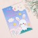 Birth certificate "Rabbit" embossing, cloud A5