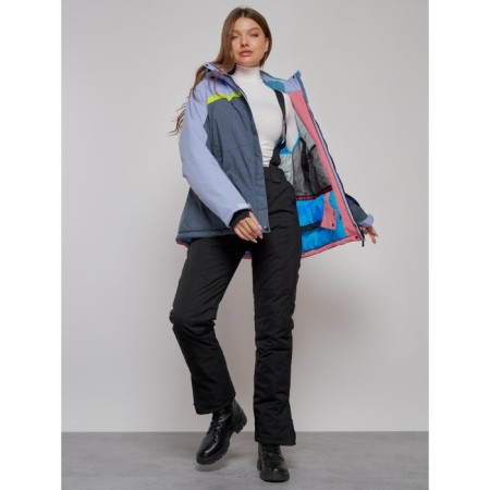 Ski jacket female winter, size 60, purple color-17