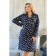 Female dress, size 56, blue, white color