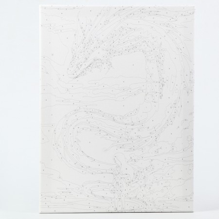 Picture on numbers with the subframe "Dragon in the sky", 30 x 40 cm-3