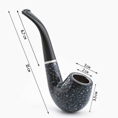 Kommer's smoking pipe "Commander", classic, length 15 cm, D holes-2 cm