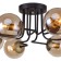 Modestus chandelier, 8x40W E14, brown color