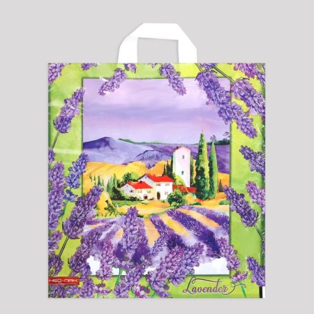 Lavender package, polyethylene with a loop pen, 38x40 cm, 40 μm