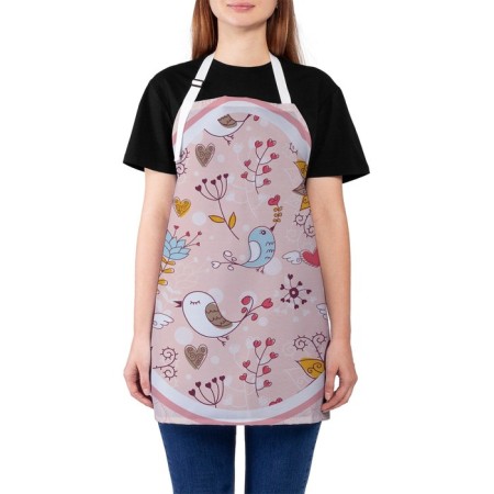 Apron of a kitchen with a photo print "Egg life", adjustable, size OS