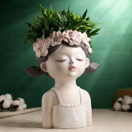 Kashpo - VAZ "Mila with a Wreath" 27x24x15cm-1