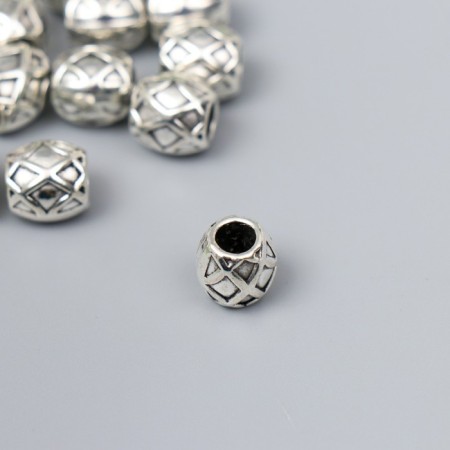 Busina for creativity Metal "Elubicated with Rombs" silver G208B831 0.9x1 cm-1