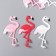 Decor for creativity of the rubber "Flamingo" set 6 pcs mix 7.5x3.5 cm