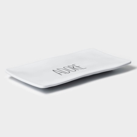 The dish "White East", 25.5 × 15 × 2 cm, white color-2