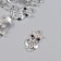 Decor for creativity metal, rhinestones "owl" silver 1.2x2 cm
