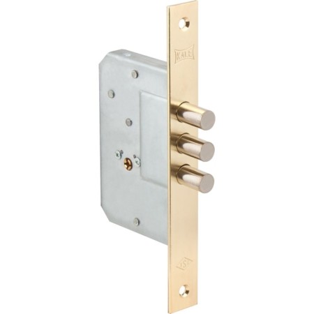 Cross -shaped Castle Castle Kale 189/3MF, 45 mm, 5 keys, brass color