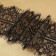 Lace cilia, 130 mm × 9 ± 0.5 m, in Bobin 3 pcs 3 m, black color