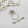 Decor Metal for the creativity of locks "Crown" silver 2.3x2.3 cm