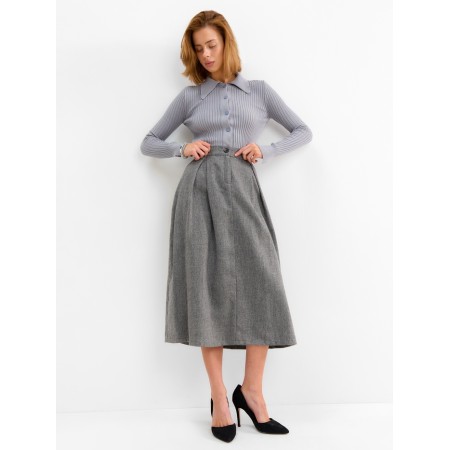 Women's skirt Maxi Minaku: Modern Classic color dark gray, river 46-1
