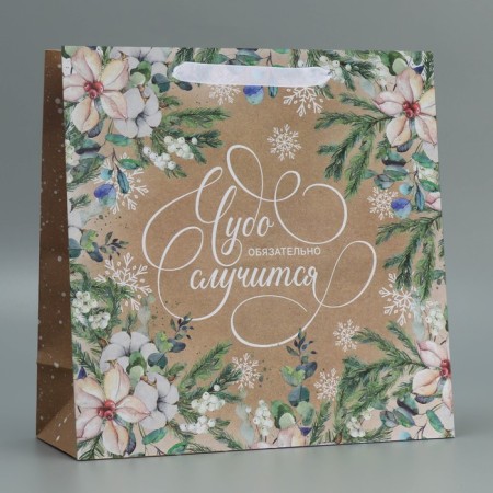 Craft square “miracle”, 30 x 30 x 12 cm, new year-1
