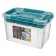 Universal Grand Box, the color is blue, with locks and an organizer insert, 6.65 liters.