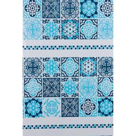 Curtain for the bathroom Cementine, 180 x 200 cm, PVC, blue-1