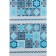 Curtain for the bathroom Cementine, 180 x 200 cm, PVC, blue