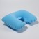 Pillow for neck is road, inflatable, 38 × 24 cm, blue color