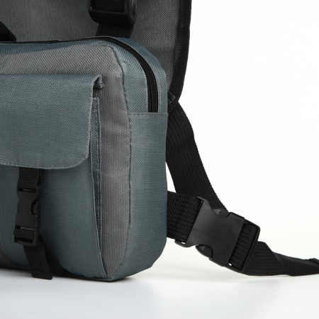 Babberry bag on lightning, 2 external pockets, color gray color-7