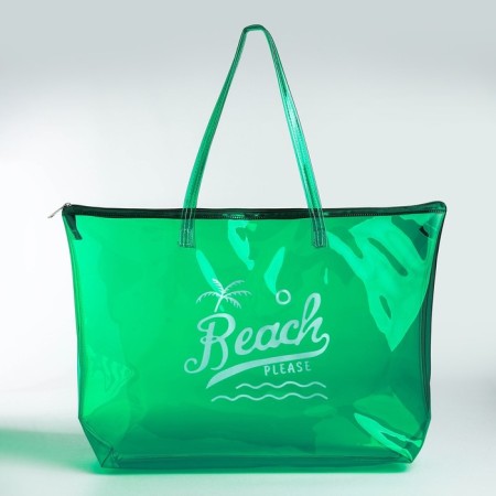 Bag Women's Beach Beach Please, 50x35x11 cm, green color-3