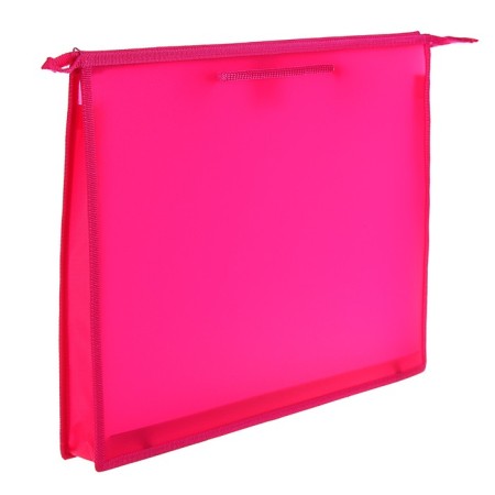 Folder for drawings and drawings A3, 420 x 343 x 50 mm, 0.9 mm, with handles, plastic, lightning from above, "standard" pr 3, pink-1
