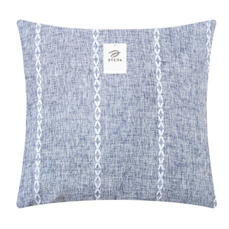 Pillowcase decorative Ethel pigtail color blue, 45x45 cm polyester-5