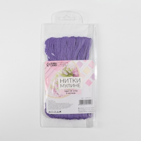 Muline threads 8 ± 1m No. 3746 (nab 6 pcs price for nab) bright violet au-3