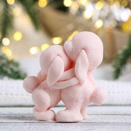 Figure soap "Bunny Friendship" Beige, 3x7x7cm-2