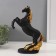 Souvenir Polystone "Black Horse with Golden mane" 6.7x19.5x28 cm