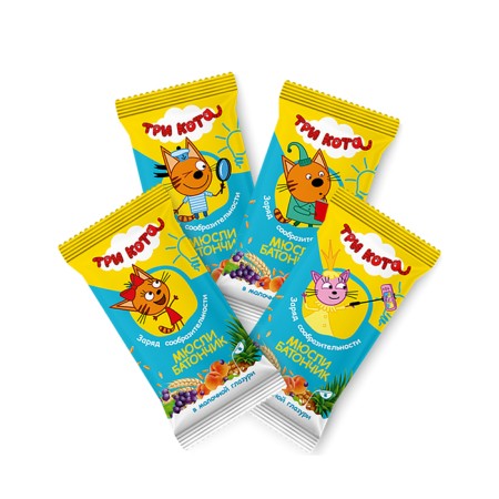Batonchik "Vitala" "Three cats" Müshley Apricot and Zlaki in milk glaze, 40 g.-1