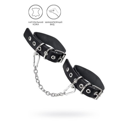 Establishment Pecado BDSM, from one strap with eyelets, genuine leather, black