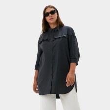 Women's tunic with a shutherin Mist Plus-Size, size 58, dark gray color