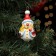 Fir -tree porcelain toy "Snowman in the cap", 7 cm